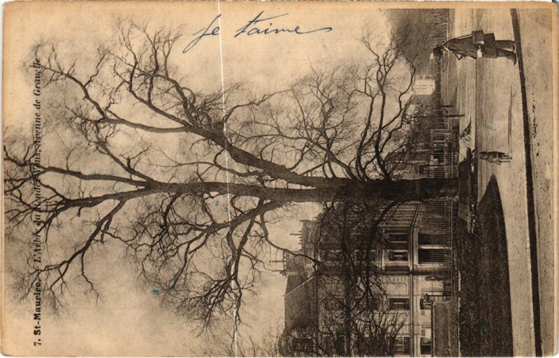 Carte postale ancienne Saint-Maurice La Rue du Plateau France à Saint-Maurice