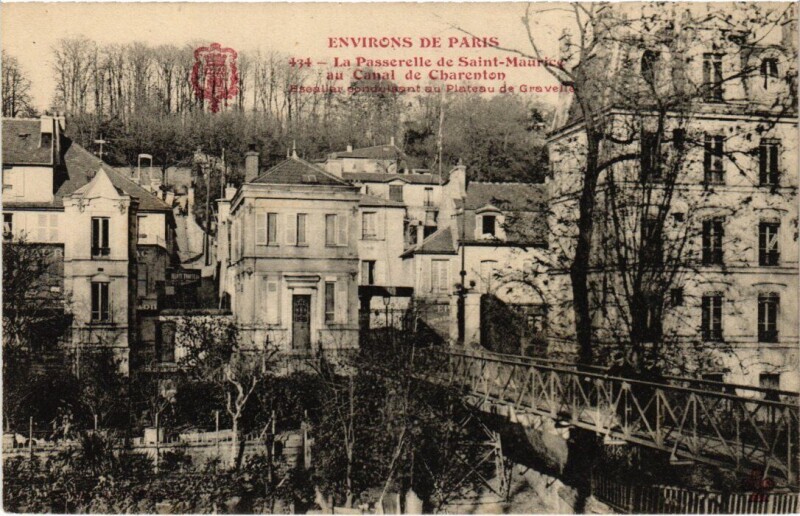 Carte postale ancienne Saint-Maurice La Passerelle France à Saint-Maurice