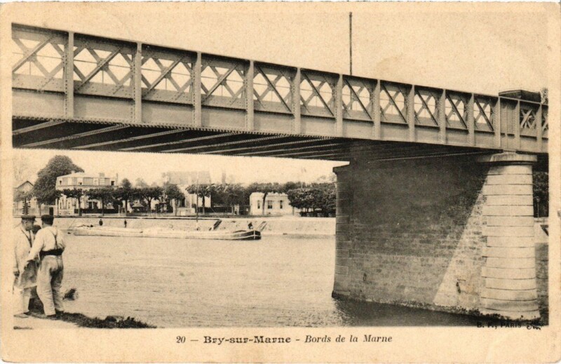 Carte postale ancienne Bry sur Marne Bords de la Marne France à Bry-sur-Marne