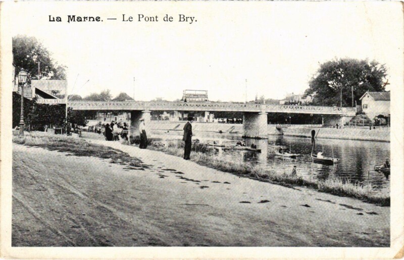 Carte postale ancienne Bry sur Marne Le Pont de Bry France à Bry-sur-Marne