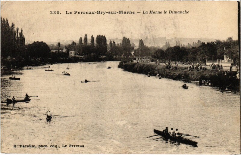 Carte postale ancienne Bry sur Marne La Marne le Dimanche France à Bry-sur-Marne