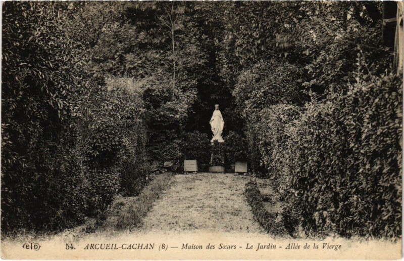 Carte postale ancienne Arceuil-Cachan Maison des Soeurs, Le Jardin France à Cachan