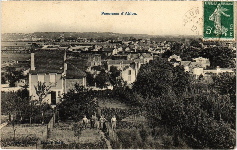 Carte postale ancienne Ablon Panorama France