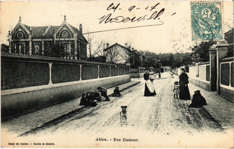 Carte postale ancienne Ablon Rue Damour France