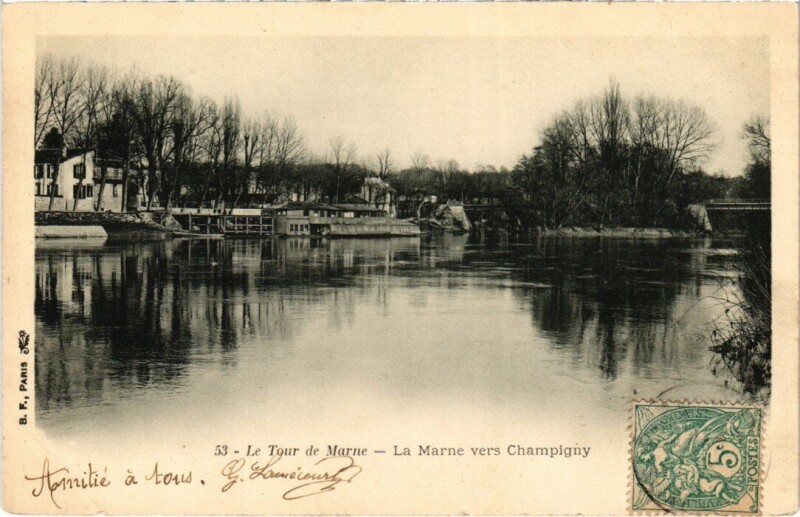 Carte postale ancienne Champigny La Marne France