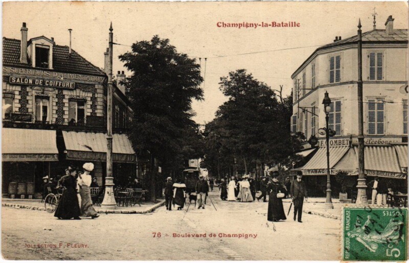 Carte postale ancienne Champigny Boulevard de Champigny France