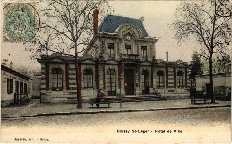 Carte postale ancienne Boissy Hotel de Ville France