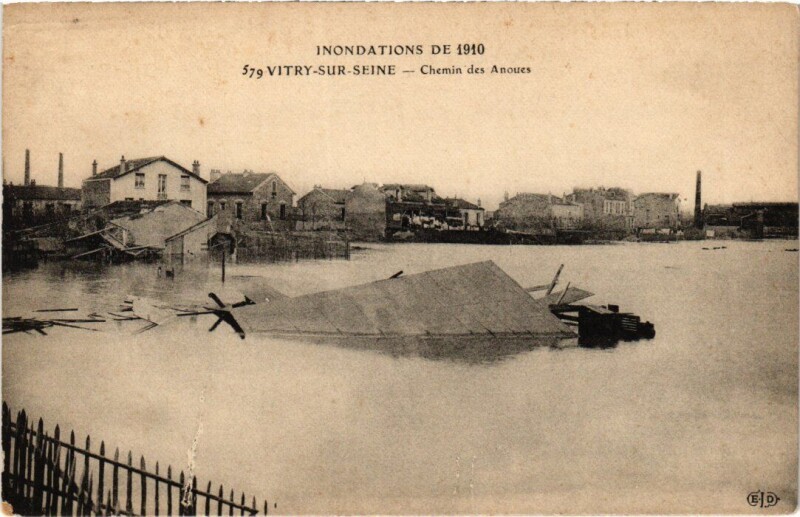 Carte postale ancienne Vitry Chemin des Anoues France