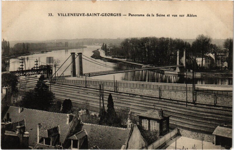 Carte postale ancienne Villeneuve Saint-Georges Panorama de la Seine France à Villeneuve-Saint-Georges