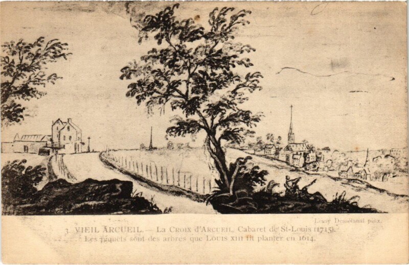 Carte postale ancienne Arcueil La Croix d'Arcueil France à Arcueil