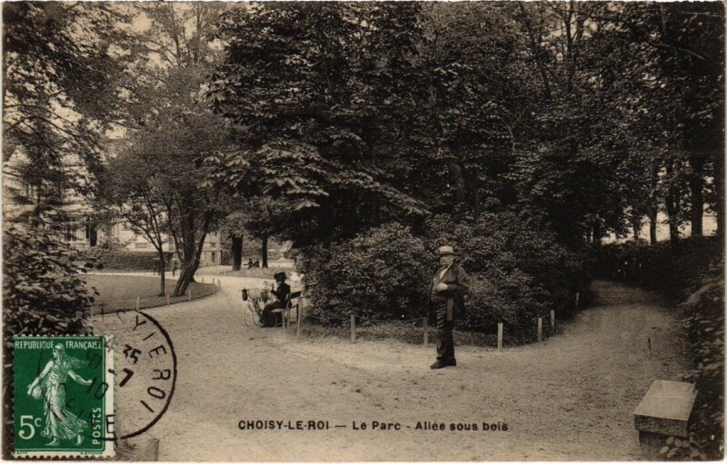 Carte postale ancienne Choisy-Le-Roi Le Parc France à Choisy-le-Roi