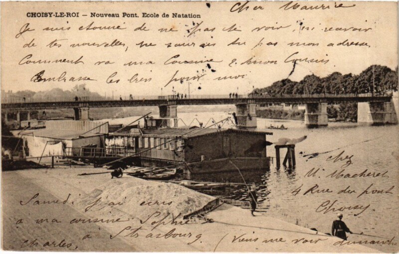 Carte postale ancienne Choisy-Le-Roi Nouveau Pont France à Choisy-le-Roi