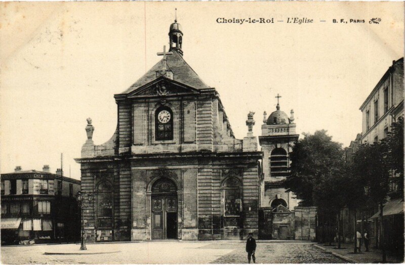 Carte postale ancienne Choisy-Le-Roi L'Eglise France à Choisy-le-Roi