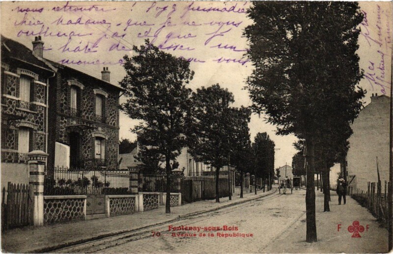 Carte postale ancienne Fontenay-Sous-Bois Avenue de la Republique France à Fontenay-sous-Bois