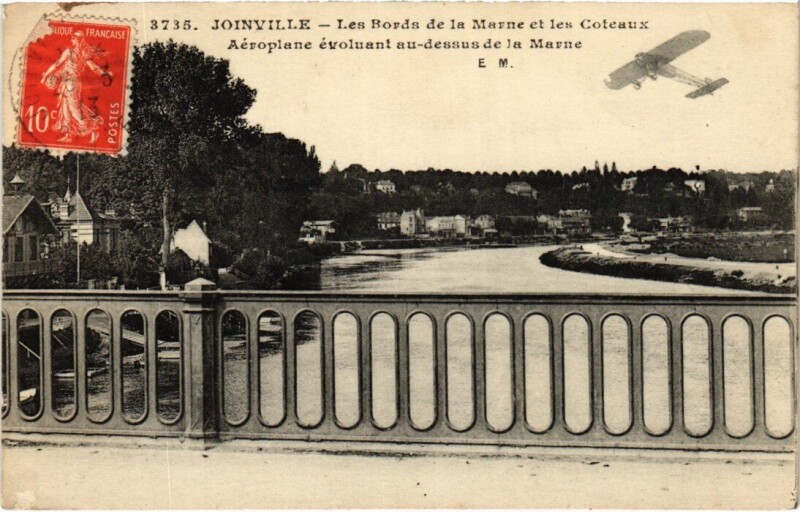 Carte postale ancienne Joinville-le-Pont Les Bords de la Marne et les Coteaux France à Joinville-le-Pont