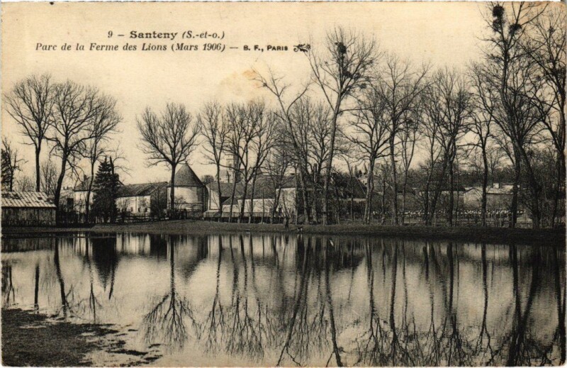 Carte postale ancienne Santeny Parc de la Ferme des Lions France à Santeny