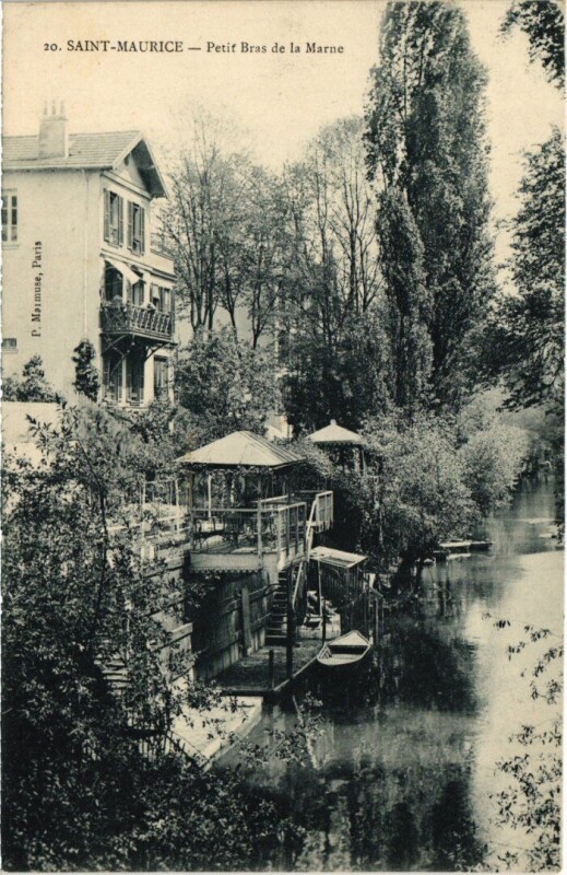 Carte postale ancienne Saint-Maurice Petit Bras de la Marne France à Saint-Maurice