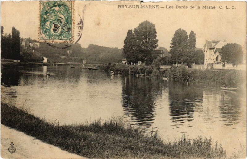 Carte postale ancienne Bry sur Marne Les Bords de la Marne France à Bry-sur-Marne