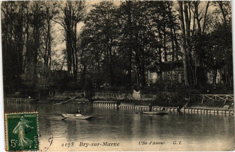 Carte postale ancienne Bry sur Marne L'Ile d'Amour France à Bry-sur-Marne
