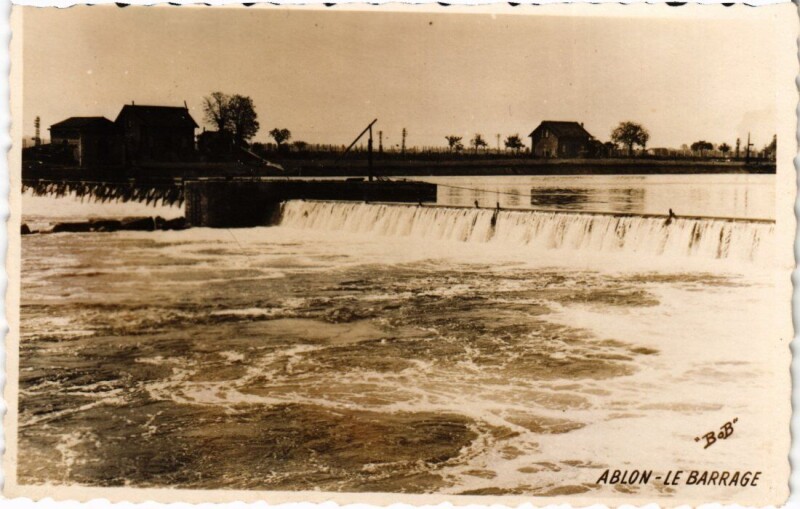 Carte postale ancienne Ablon Le Barrage France