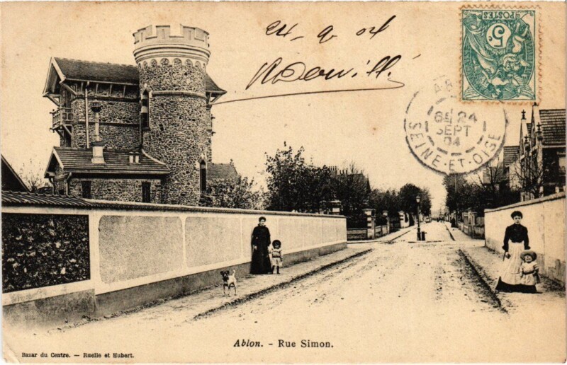 Carte postale ancienne Ablon Rue Simon France
