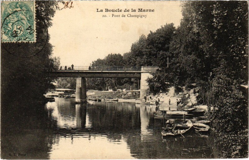 Carte postale ancienne Champigny La Boucle de la Marne France