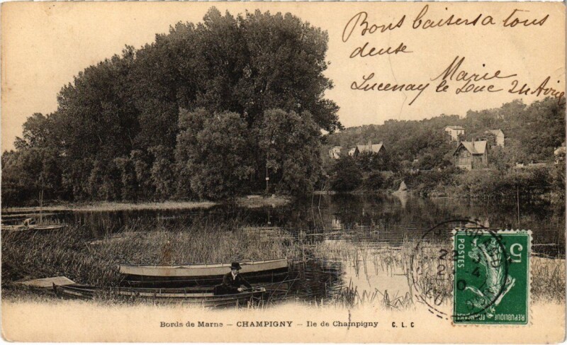 Carte postale ancienne Champigny Ile de Champigny France