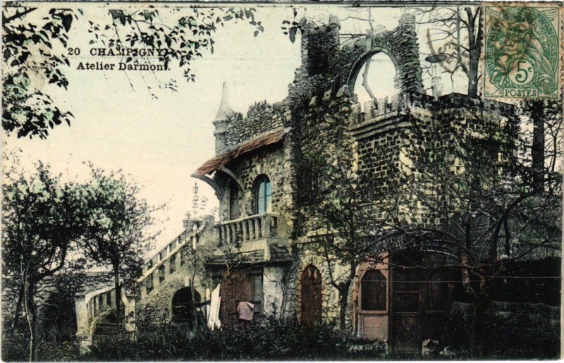 Carte postale ancienne Champigny Atelier Darmont France