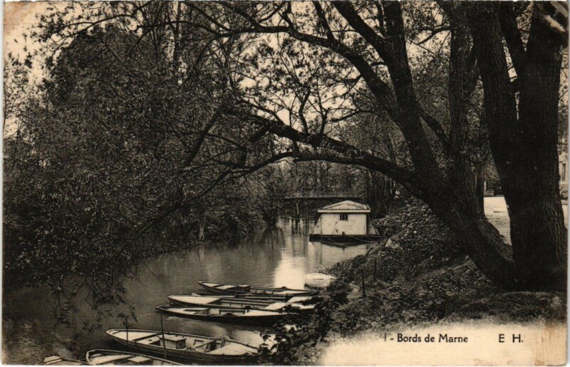 Carte postale ancienne Bords de Marne France