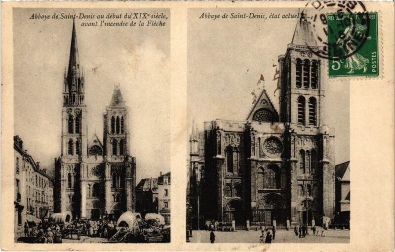 Carte postale ancienne Abbaye de Saint-Denis France