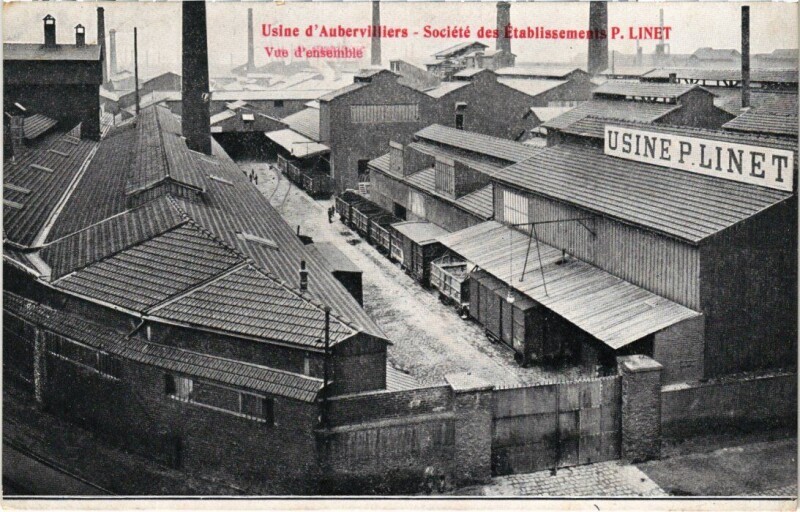 Carte postale ancienne Usine d'Aubervilliers France