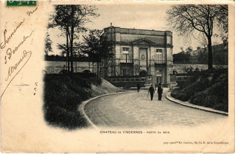 Carte postale ancienne Vincennes Chateau, Porte du Bois France à Vincennes