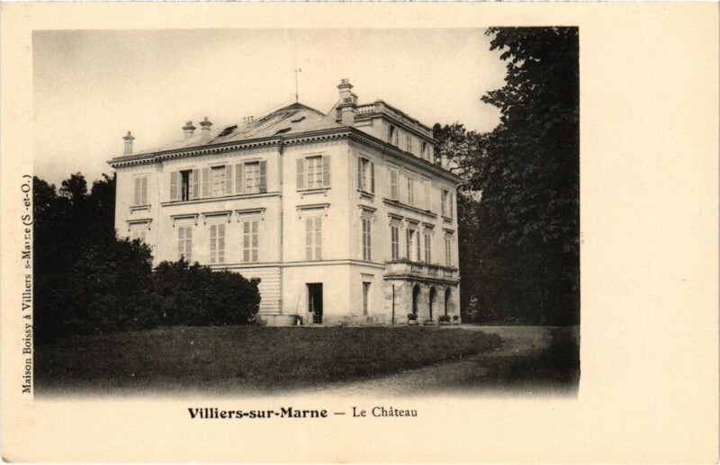Carte postale ancienne Villiers s Marne Le Chateau France