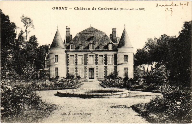 Carte postale ancienne Orsay Chateau de Corbeville France à Orsay