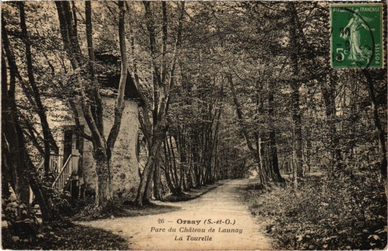 Carte postale ancienne Orsay Parc du Chateau de Launay France à Orsay