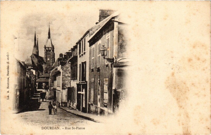 Carte postale ancienne Dourdan Rue Saint-Pierre France à Dourdan