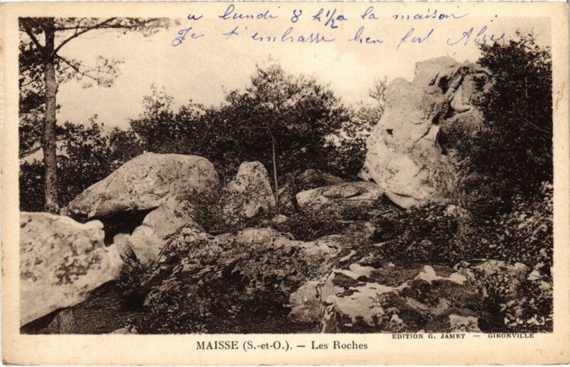 Carte postale ancienne Maisse Les Roches France à Maisse