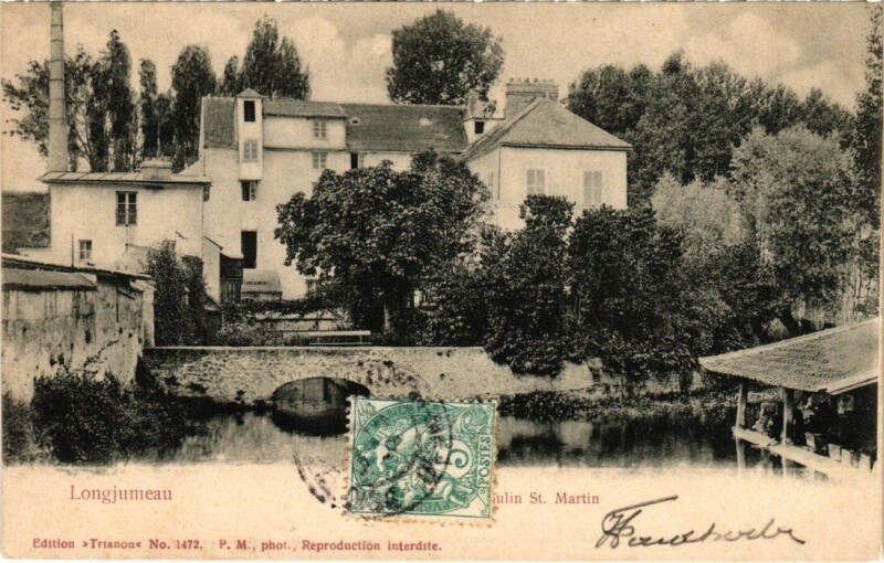 Carte postale ancienne Longjumeau Eglise St.Martin France à Longjumeau