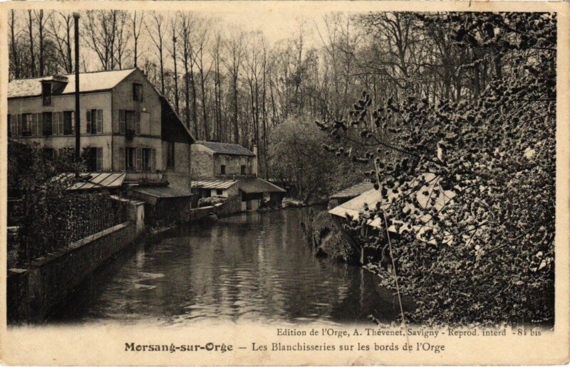 Carte postale ancienne Morsang sur Orge Les Blanchisseries s les bords France à Morsang-sur-Orge