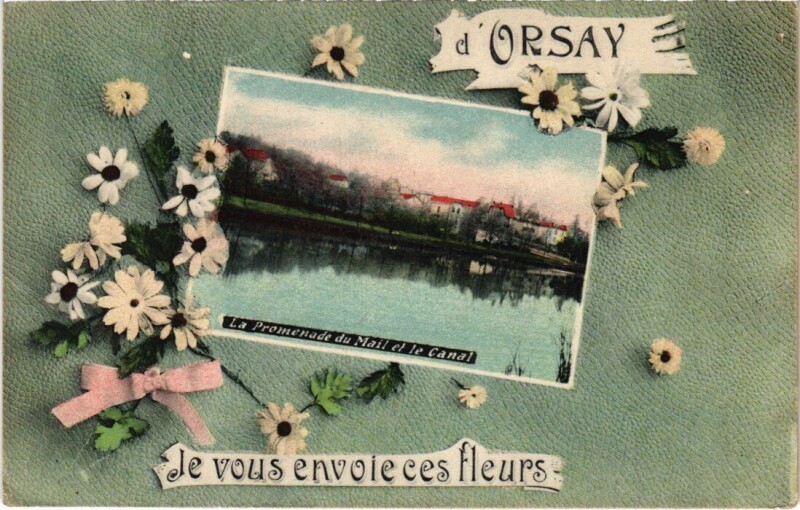Carte postale ancienne Orsay Je vous envoie ces Fleurs France à Orsay