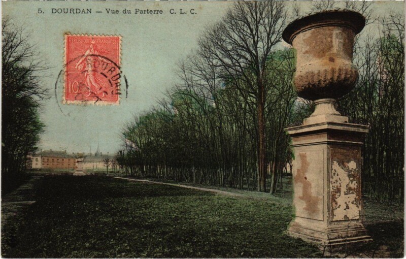 Carte postale ancienne Dourdan Vue du Parterre France à Dourdan