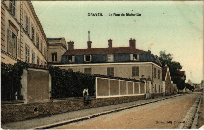 Carte postale ancienne Draveil La Rue de Mainville France à Draveil