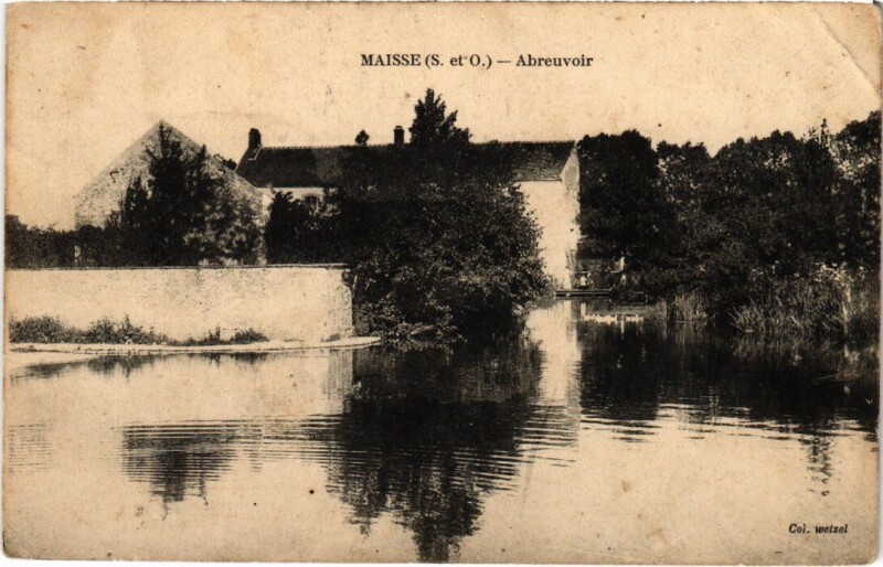 Carte postale ancienne Maisse Abreuvoir France à Maisse