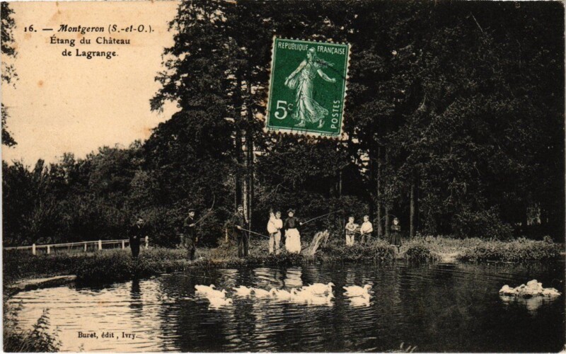 Carte postale ancienne Montgeron Etang du Cahteau de Lagrange France à Montgeron