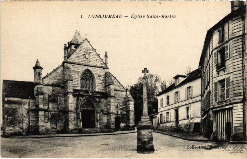Carte postale ancienne Longjumeau Eglise Saint-Martin France à Longjumeau