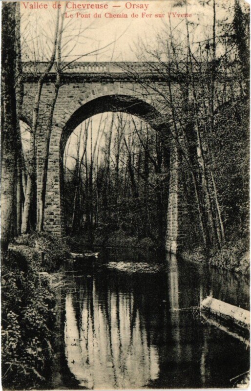 Carte postale ancienne Orsay Le Pont du Chemin de Fer France à Orsay
