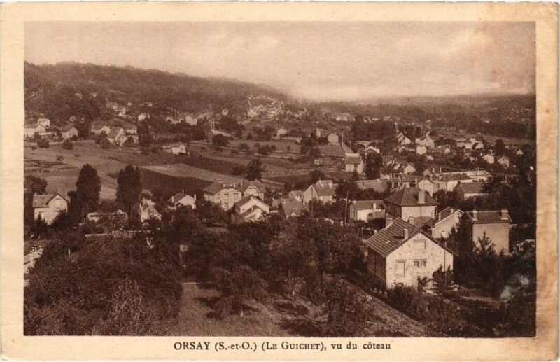 Carte postale ancienne Orsay vu du Coteau France à Orsay