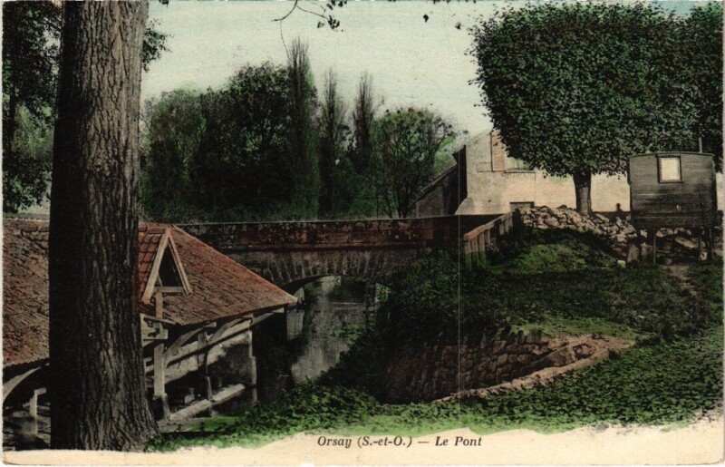 Carte postale ancienne Orsay Le Pont France à Orsay
