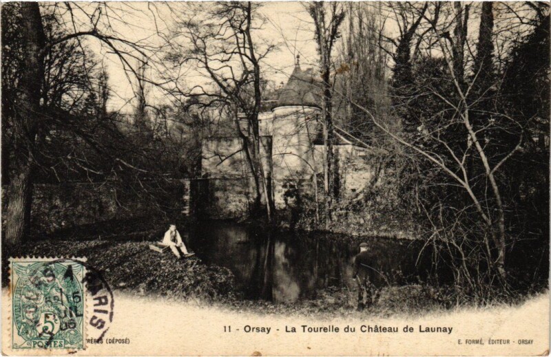 Carte postale ancienne Orsay La Tourelle du Chateau de Launay France à Orsay