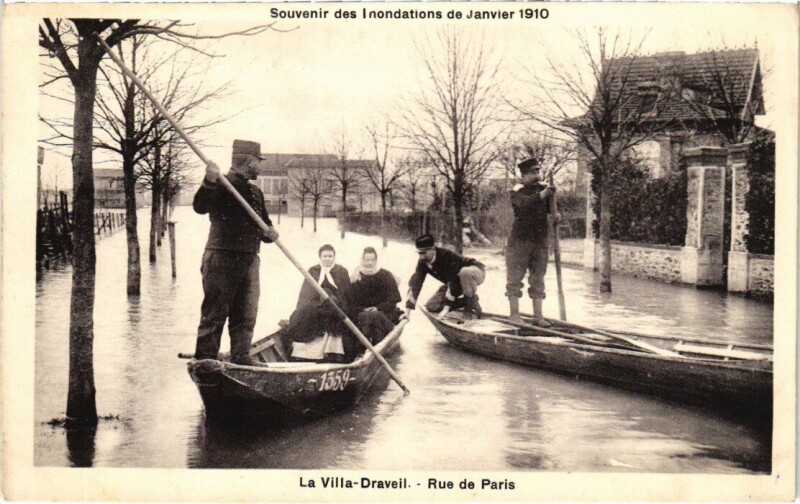 Carte postale ancienne Draveil Rue de Paris France à Draveil